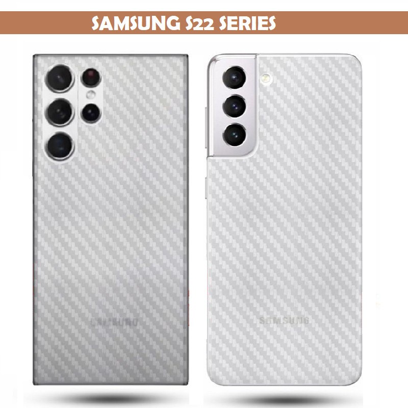 Samsung S22 / S22 Plus / S22 Ultra / S20 / S20 Plus / S20 Ultra / S21 FE / S21 / S21 Plus / S21 Ultra Back Skin Carbon Garskin Anti Gores