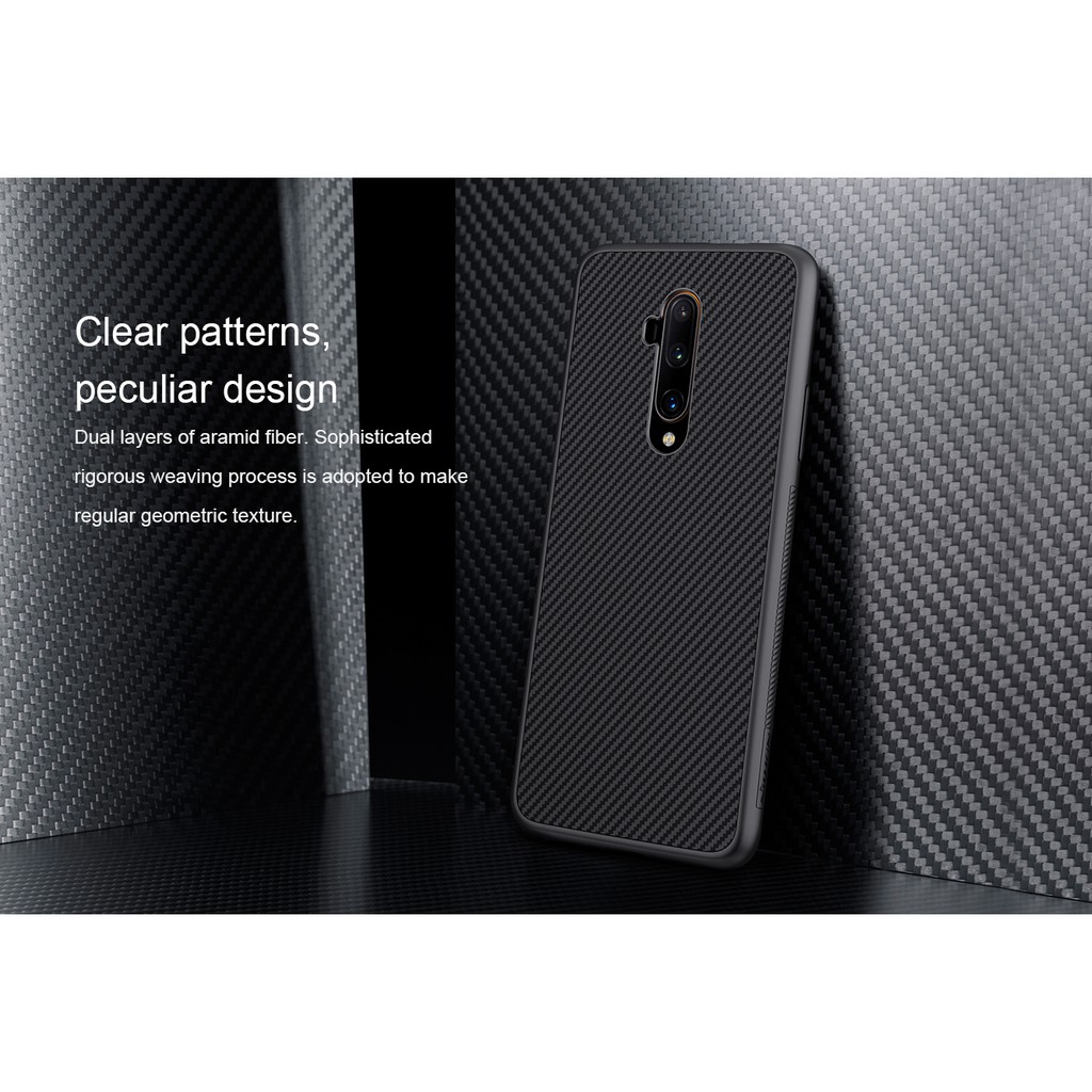 Hard Case Oneplus 7T Pro NILLKIN Synthetic Fiber Carbon Casing Original