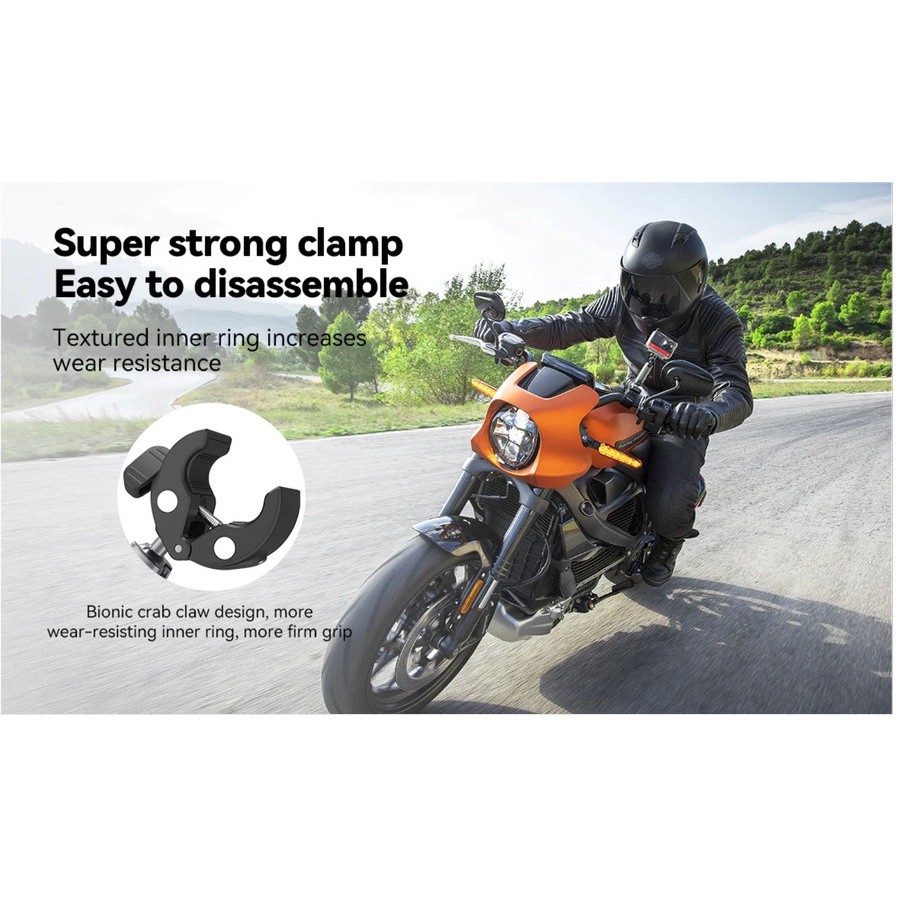 TELESIN Aluminum Alloy Universal Handlebar Mount Motorcycle / Bicycle