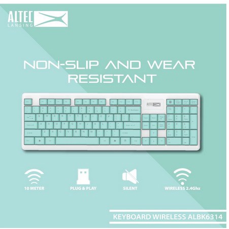 ITSTORE Keyboard Wireless Altec Lansing ALBK6314 Murah Gransi Resmi 1 Tahun