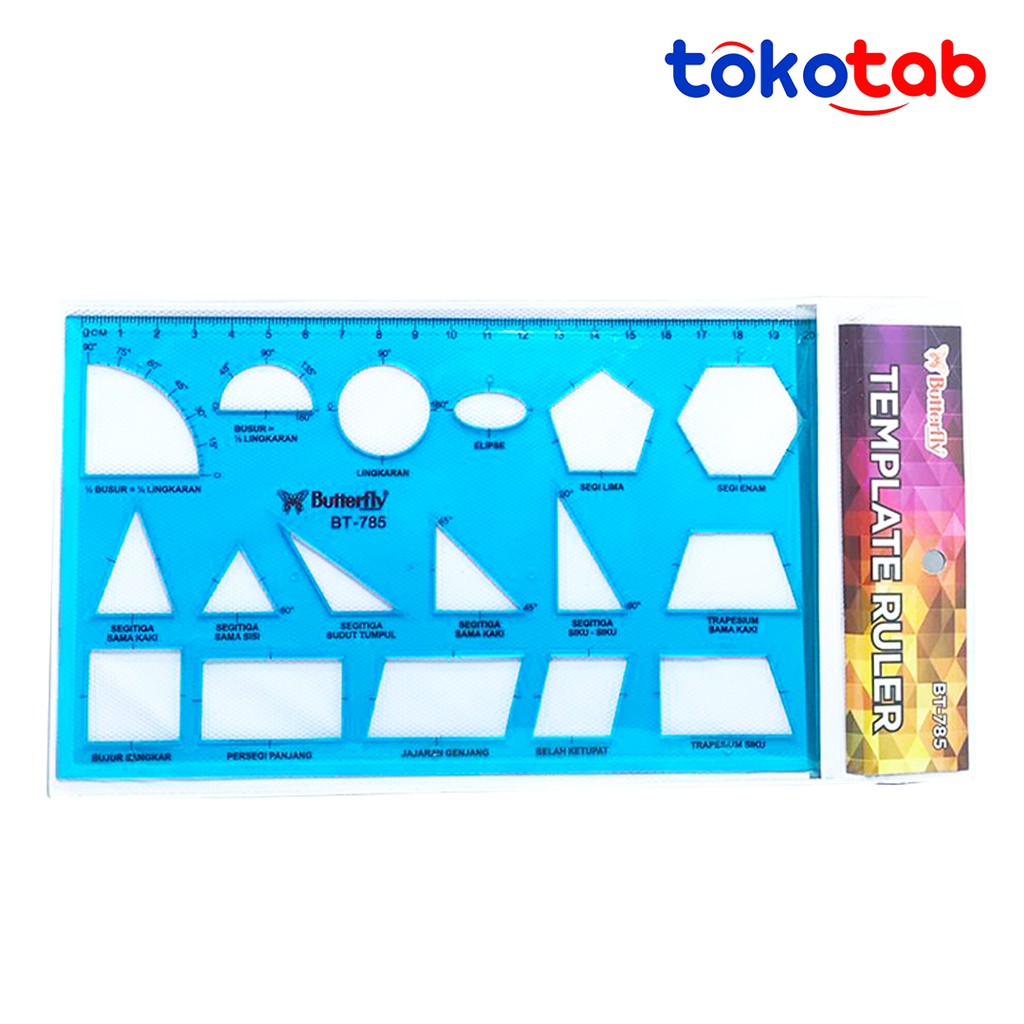 

Penggaris Pola Cetakan BUTTERFLY Template Ruler BT-785