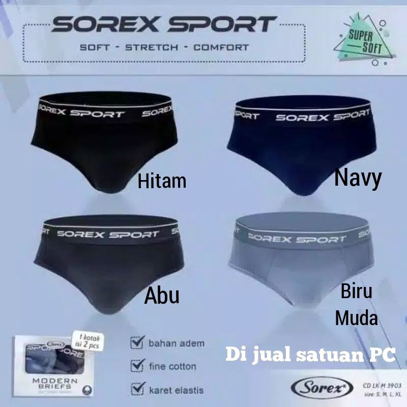 CD PRIA SOREX SPORT SUPER SOFT SEGITIGA M3903 BAHAN ADEM