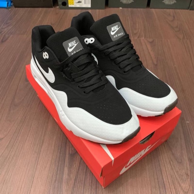 Nike Air Max 1 Ultra Moire Black Black White Shopee Indonesia