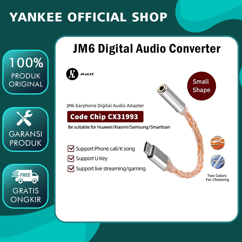 JCally JM6 DAC CX31993 Type C to 3,5mm Audio Converter alt Jcally JA04 JM04 Pro alt CX Pro DAC