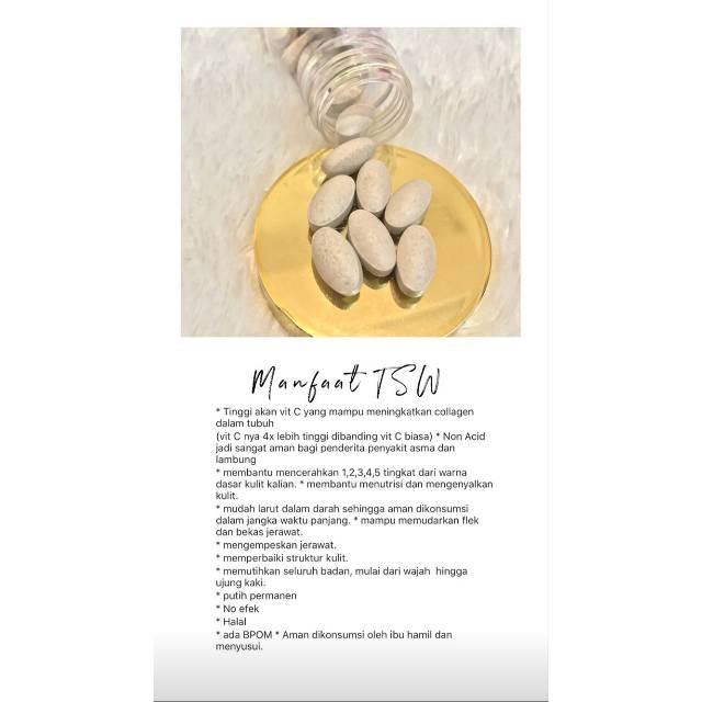 Tsw (tablet suplemen whitening)