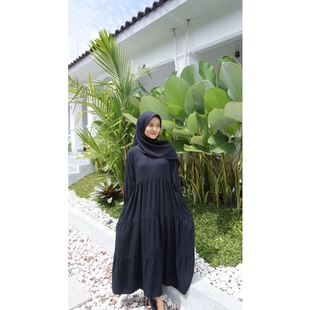 GAMIS RAYON SABRINA SUSUN 3(COD) DRESS WANITA TERBARU/DRESS WANITA KEKINIAN/VIRAL/TIKTOK/RAYON VISCOS