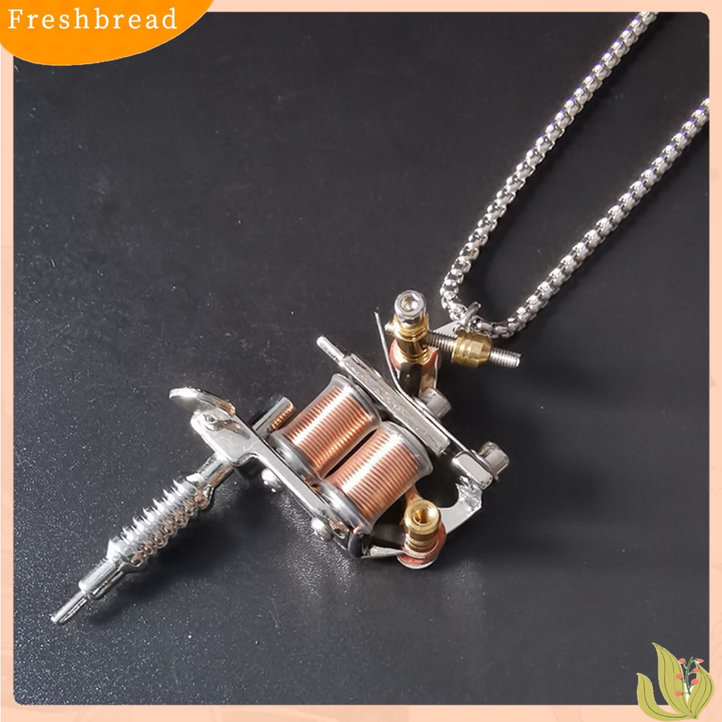 Terlaris Fashion Unisex Tattoo Machine Pendant Silver Color Titanium Steel Hip Hop Sweater Chain Necklace