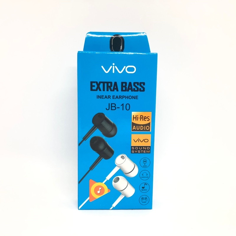 grosir handsfree vivo hf jb10 extra bass earphone