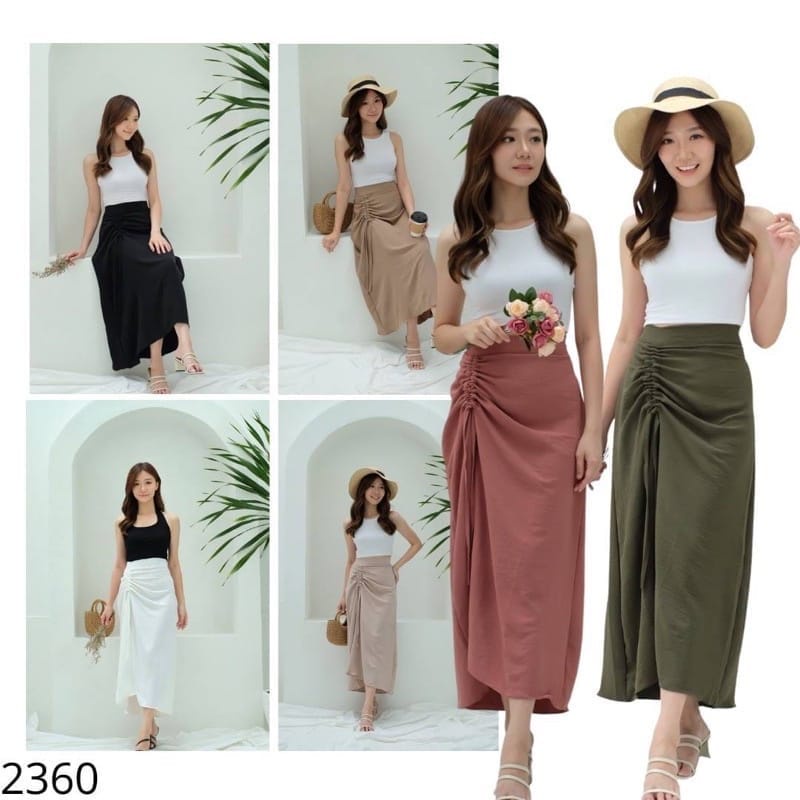 BEFAST - ZSO OOTD Wanita Rok ANISTA / TAMARA SKIRT ROK TALI SERUT / Rok Serut Midi / Rok Casual / Fashion Kondangan Wanita Remaja / Trendy / Terlaris