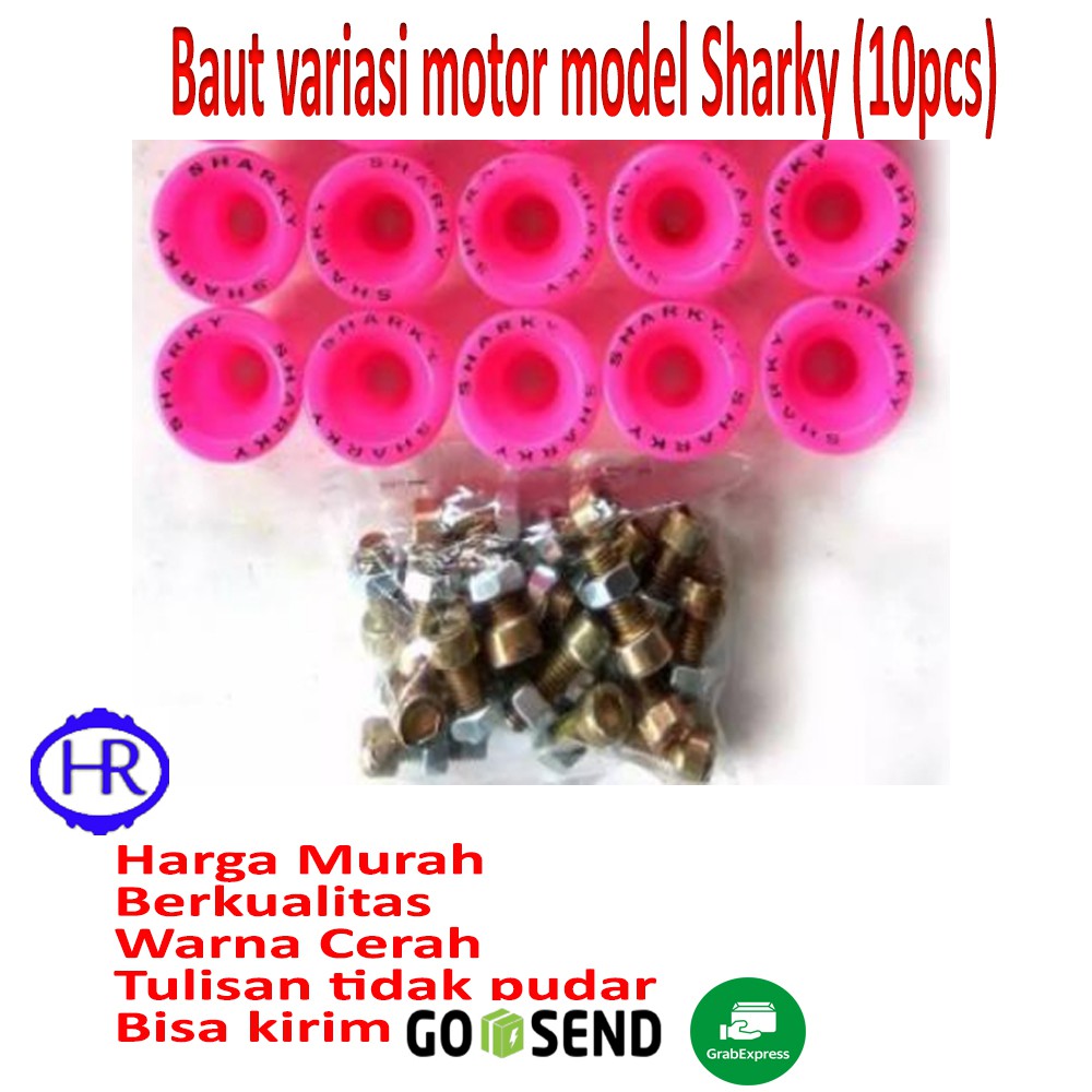 Baut Variasi Motor Model Sharky (10Pcs) Monel + Baut + Mur