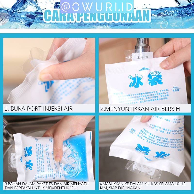 TGM - Ice Gel Pack Jelly Cooler Kantong Air Es Dingin Pendingin Es Serbaguna 100 200 400 600 ML