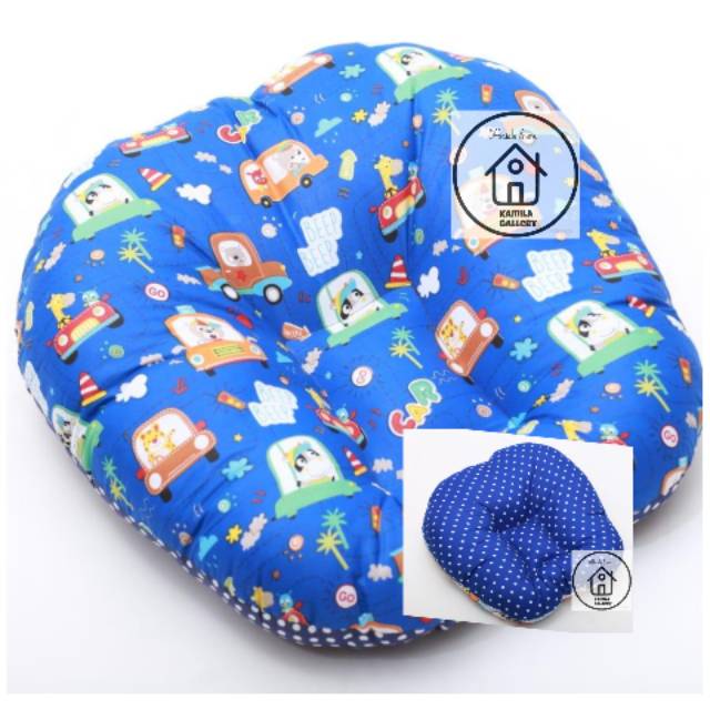 SOFA BAYI /KASUR BAYI /ALAS TENGKUREP/KADO BAYI MOTIF CARS BLUE