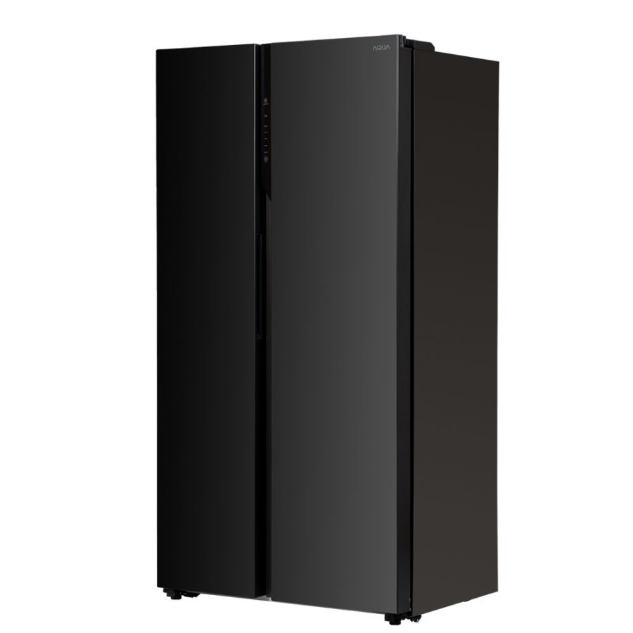 KULKAS SIDE BY SIDE AQUA 2 PINTU 541 LITER HITAM ANTI BAKTERI DEODORIZER INVERTER 600 GARANSI 10 THN