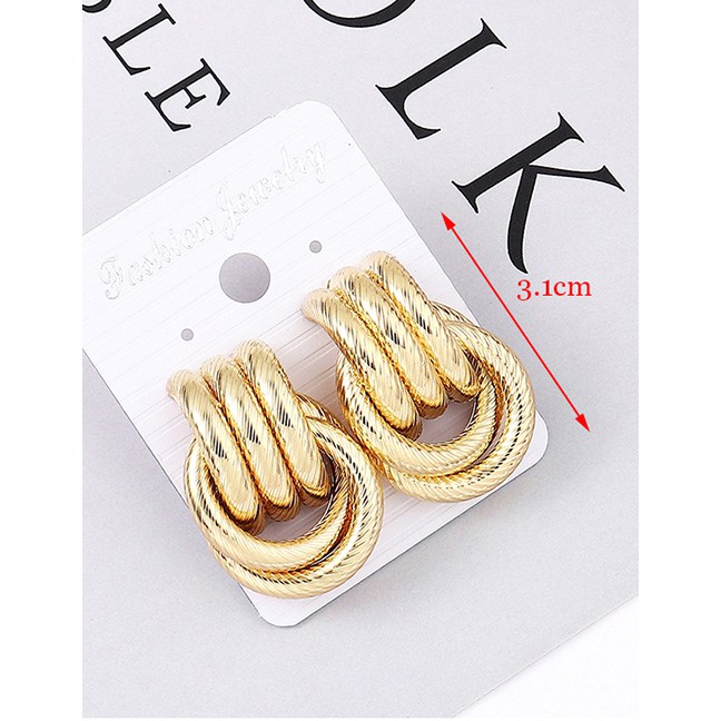 LRC Anting Tusuk Fashion K Inflatable Earrings Y61803