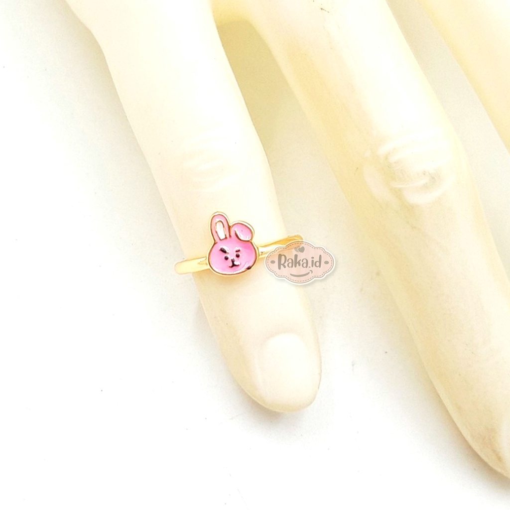 Cincin Anak Motif Kepala Cooky BT21 Perhiasan Cantik Anak 1039