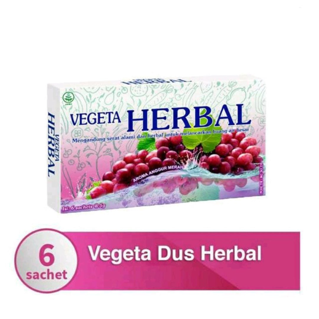 Vegeta Herbal Rasa Anggur 1 Box Isi 6 Sachet