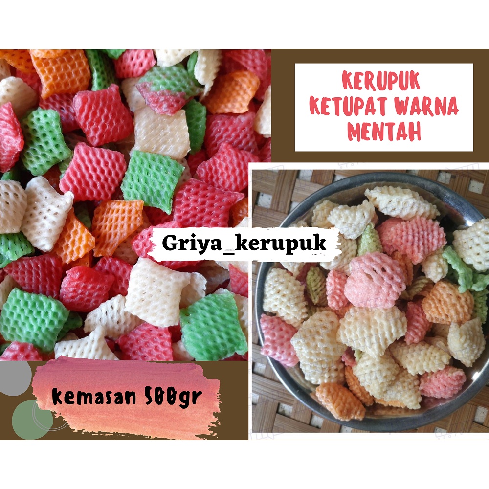 

kerupuk ketupat taro mentah warna warni 500gr