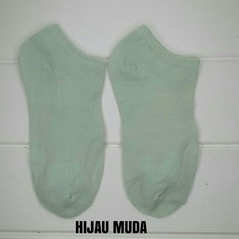 (Semarang) Kaos Kaki Ankle POLOS Pendek Semata Kaki Import-3