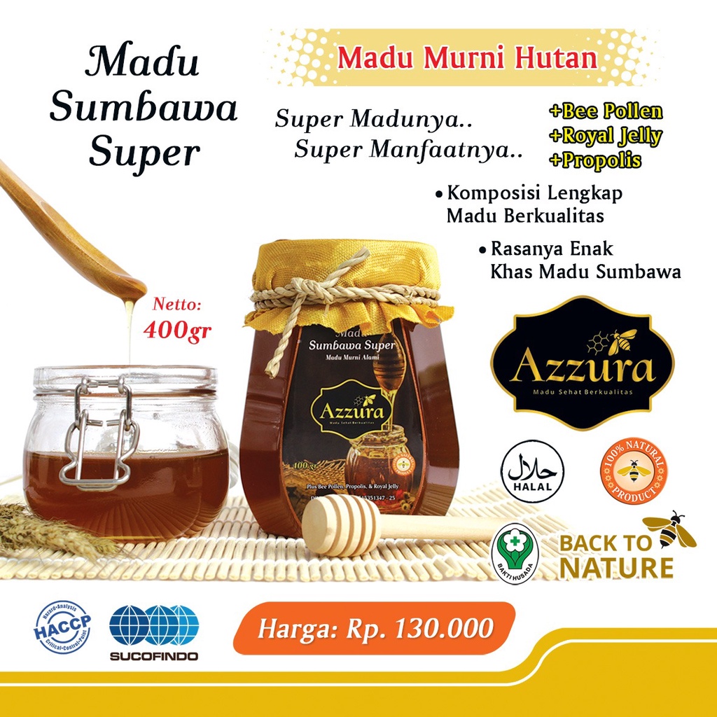 

Madu Sumbawa Asli Murni 100% Original Super 400gr