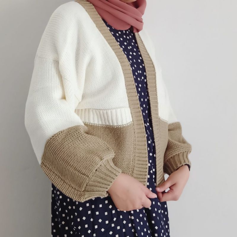 Cardigan Rajut Javie Pocky Kardigan Dante Outer Cardy Wanita Clarisa Mix-4