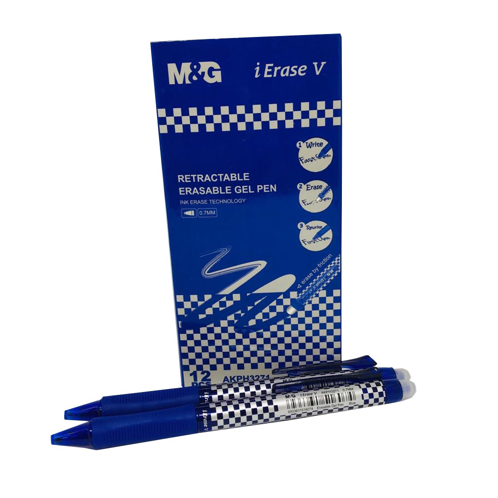 

M&G Bolpoin Retractable Eraseable Blue 0.7mm