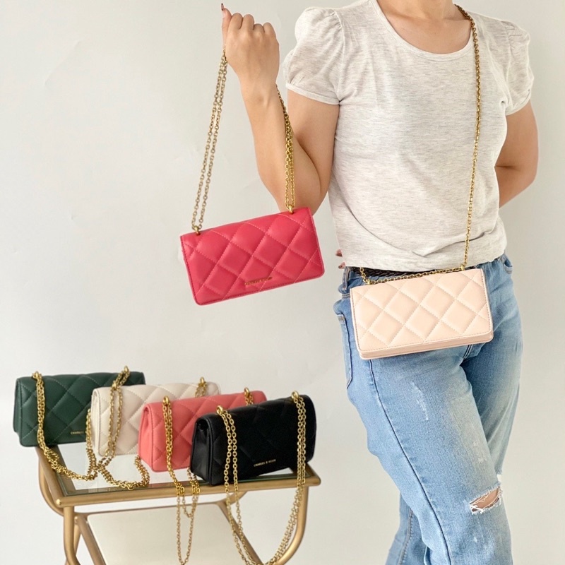 TAS CK CHARLES N KEITH BAG CHAIN RANTAI PANJANG