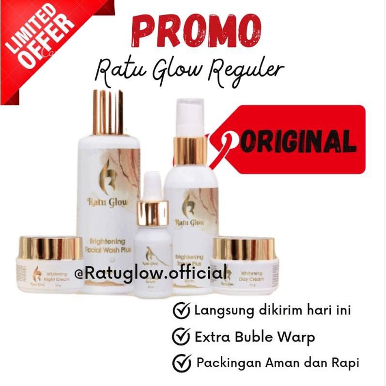 [STORE OFFICIAL] RATU GLOW REGULER SKINCARE TERMURAH DAN JUGA ORIGINAL BERGARANSI RESMI