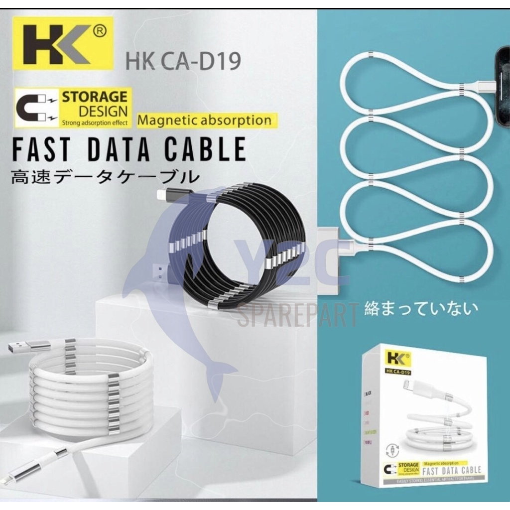 KABEL DATA HK D19 MAGNET QUICK CHARGE 2.4 AMPERE / CASAN CAS