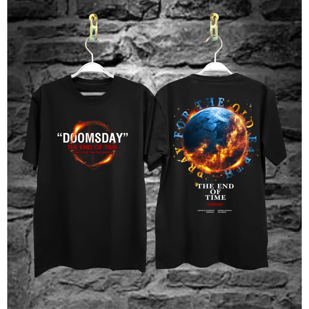 Kaos Doomsday Kekinian Lengan Pendek T-shirt Keren Kaos Bergambar Baju Kaos Bandung Atasan Bandung