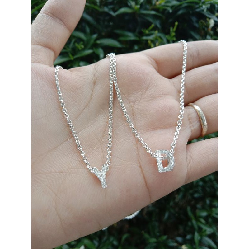 Kalung Inisial Nagita Perak Asli