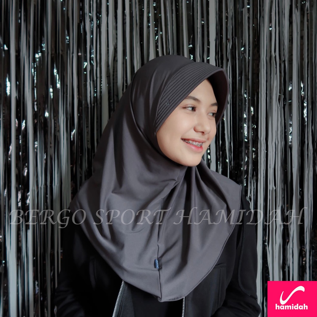 (ORI) BERGO HAMIDAH SIZE S./HIJAB SPORT/bergo intant/kerudung olah raga/bergo terlaris.