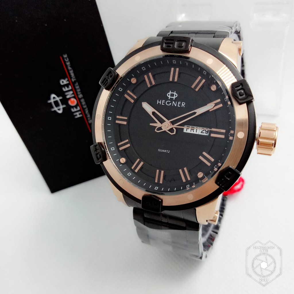 Hegner 5032 Jam Tangan Formal Pria Murah Anti Air - Full Stainless - Analog Quartz - Original
