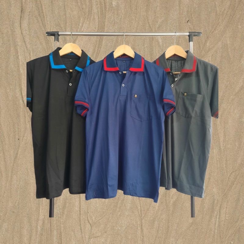 BISA COD kaos kerah kra pria polos murah