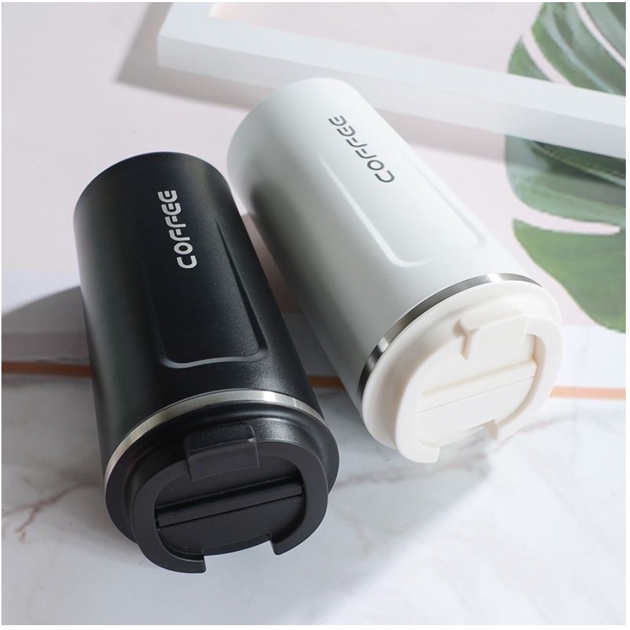 Tumbler Kopi Portable Travel Cup 510 ML / Termos Coffee Stainless Botol Minum Anti Air Panas Dingin