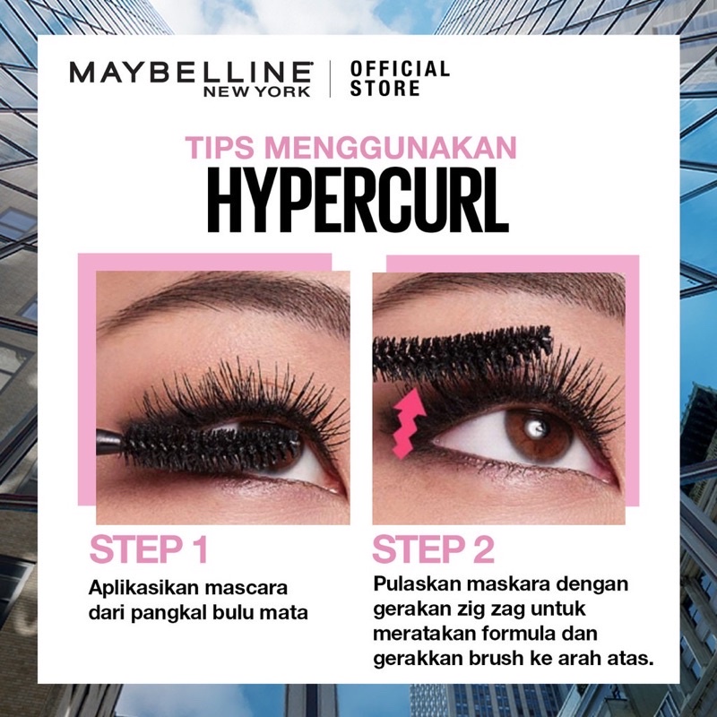 MAYBELLINE Black Mascara Waterproff - Hyper Curl / The Falsies Push Up Drama / The Colossal Magnum Black / The Falsies Lash Lift