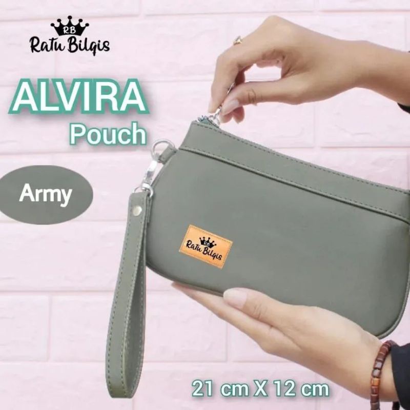 Alvira Pouch By Ratu Bilqis / Pouch Anti Air / Pouch Waterproof / Pouch Bahan Chocoly Premium / Dompet Handphone