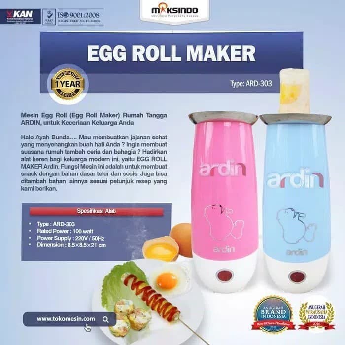 Mesin Sostel Sosis Telur Ardin 303/Alat Pembuat Sostel Egg Roll Ardin