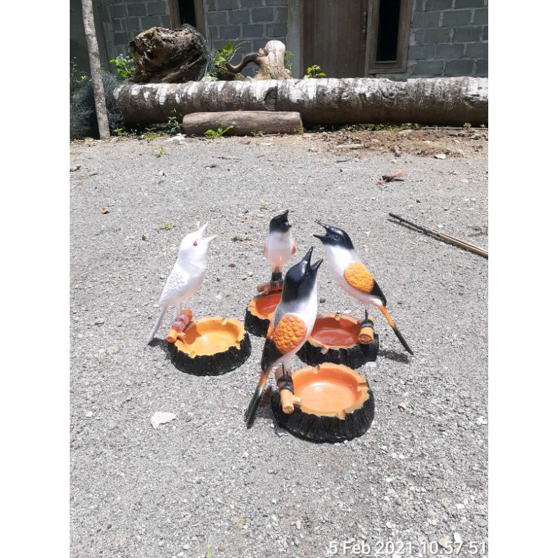 asbak burung cendet/pentet