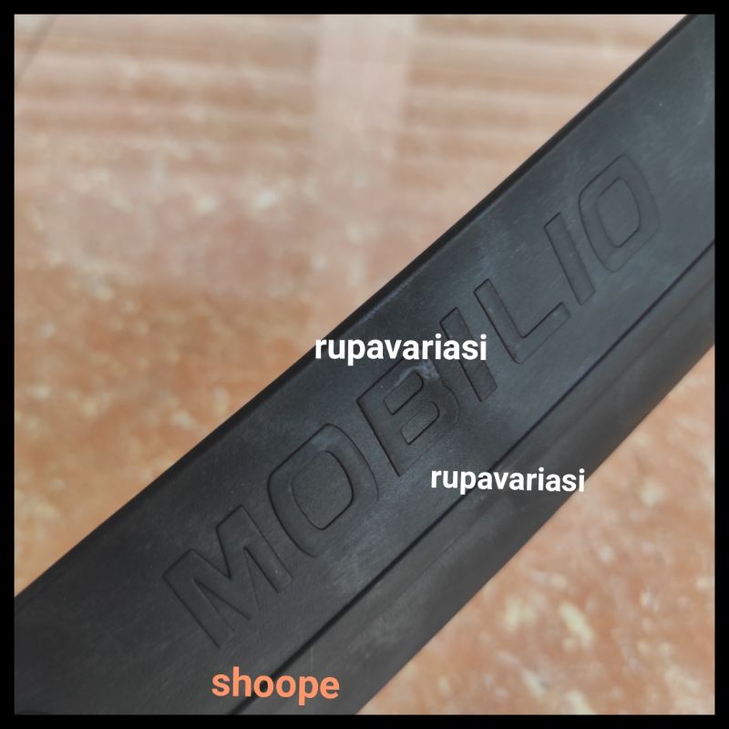 silplate sillplate sealplate PINTU BAGASI belakang mobil honda mobilio Standart &amp; TIPE RS HITAM DOFF