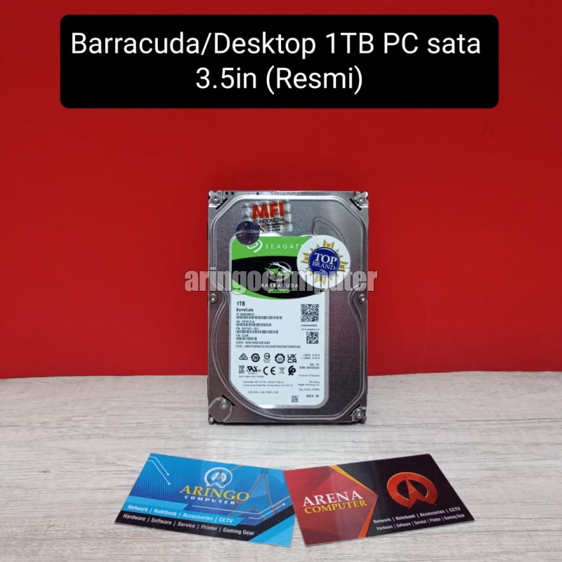 Seagate Barracuda/Desktop 1TB PC sata 3.5in (Resmi)