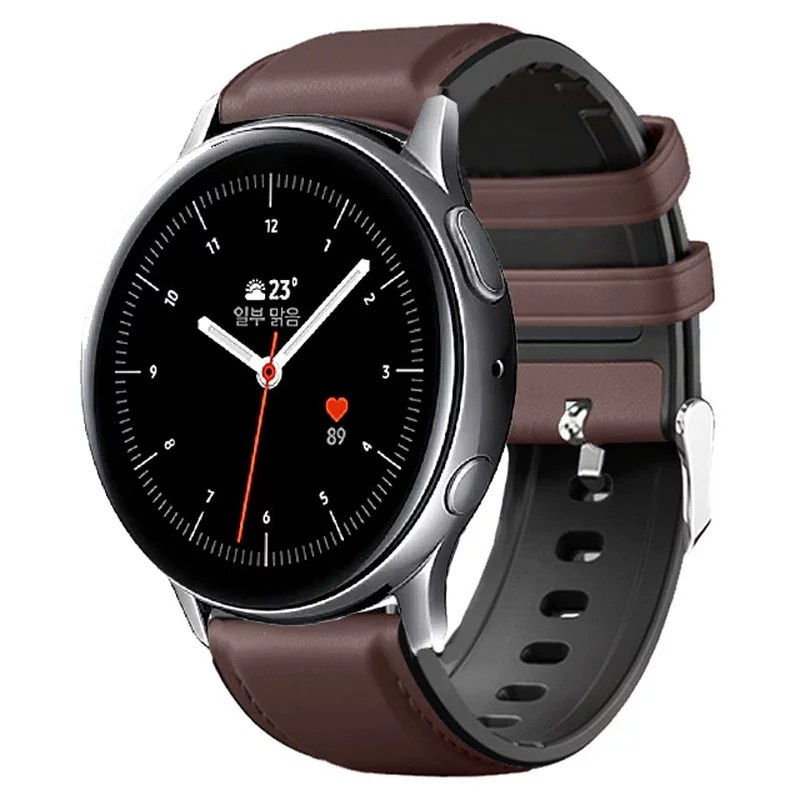 STRAP TALI JAM TANGAN - KULIT STYLE LEATHER RUBBER - FOR SAMSUNG GALAXY ACTIVE 1 2 WATCH