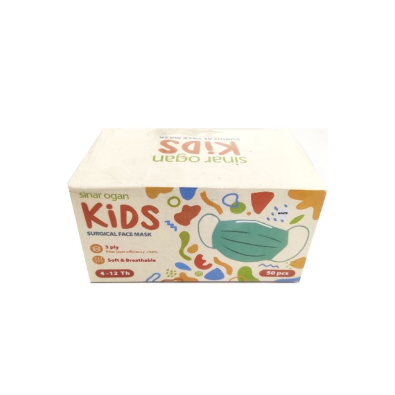 Sinar Ogan Kids Surgical Face Mask 3 ply 50 pcs Masker anak