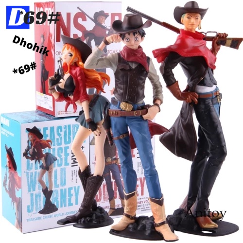 Action Figure One Piece Luffy Zoro Nami Cowboy