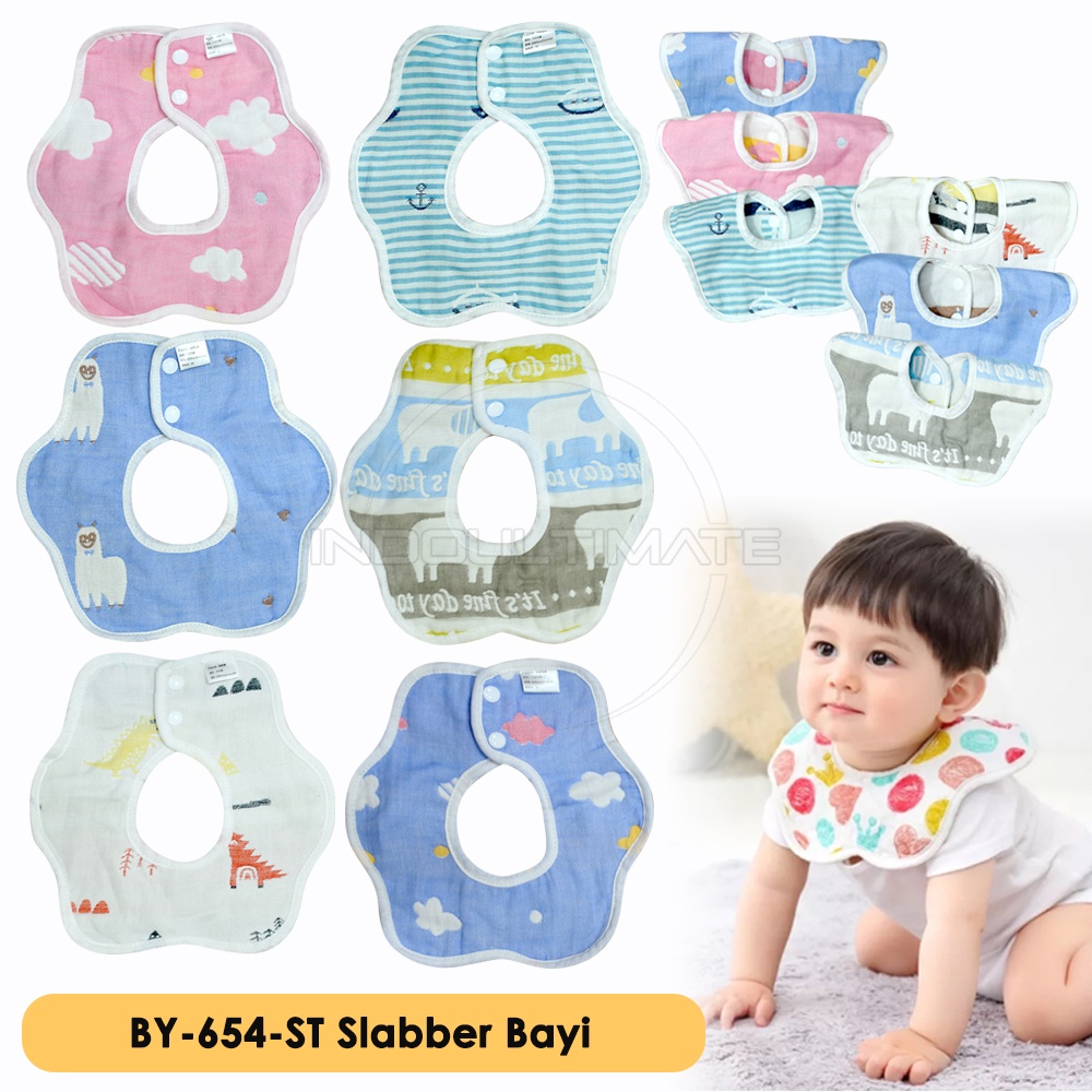 BY-654-ST Slaber Kain Bayi Slabber Bayi Baby Bib Sleber Slaber Makan Bayi Celemek Makan Bayi Clemek Air Liur Bayi Tatakan Makan Bayi Tatakan Air Liur