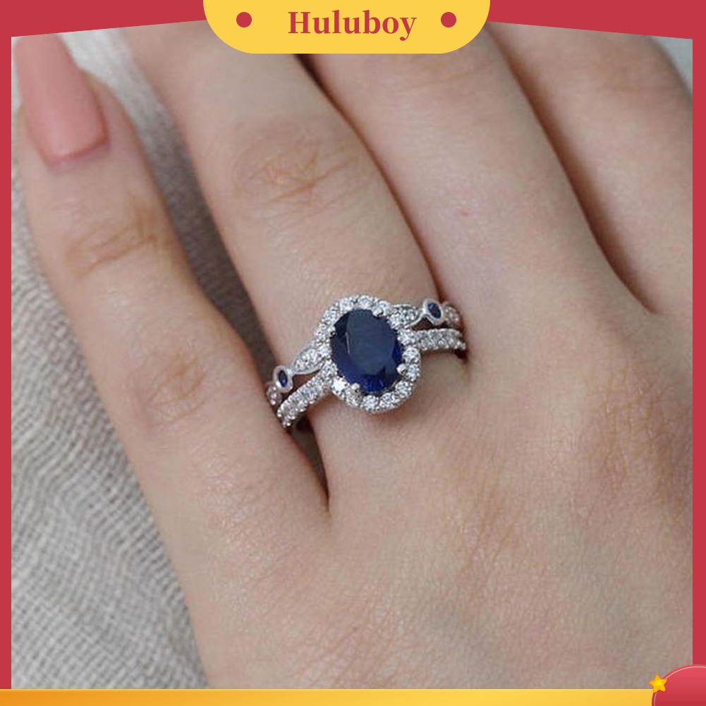 Hu Hu Hu Hu Hu Alat Bantu Pasang Kacamata♡ Cincin Lapis Silver Dengan Batu Sapphire Imitasi Untuk Wanita