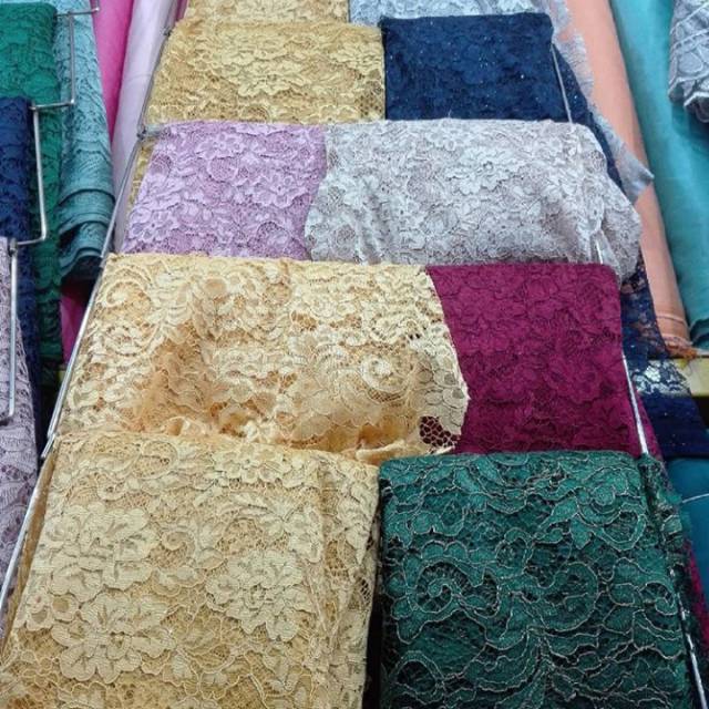 Kain Brokat Glitter Permeter Kainmeteran Shopee Indonesia