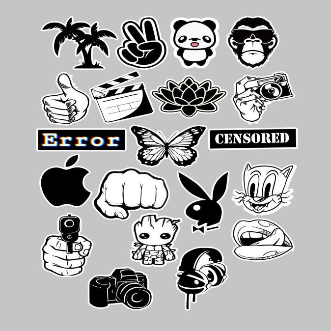 

(BISA COD) STICKER PACK COLORTONE RANDOM ICON [20 PCS] TERJAMIN Kode 772