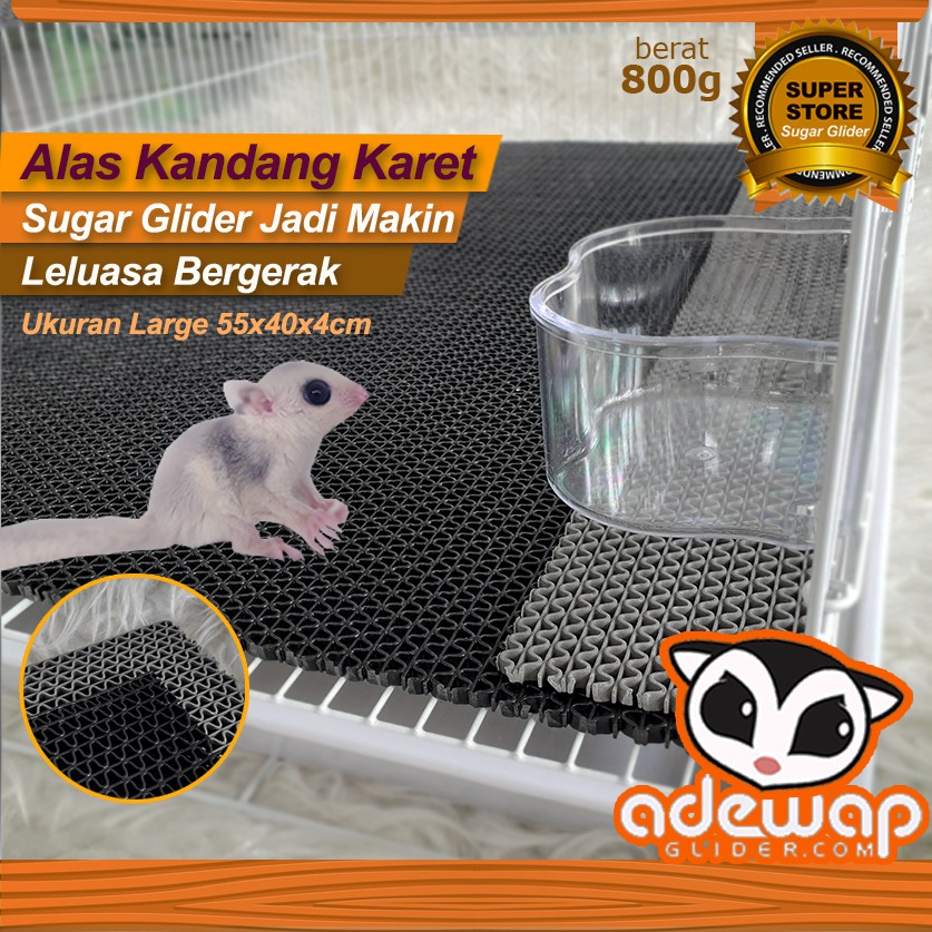 ADEWAP GLIDER Alas Kandang Hewan Karet Tatakan Kandang Sugar Glider
