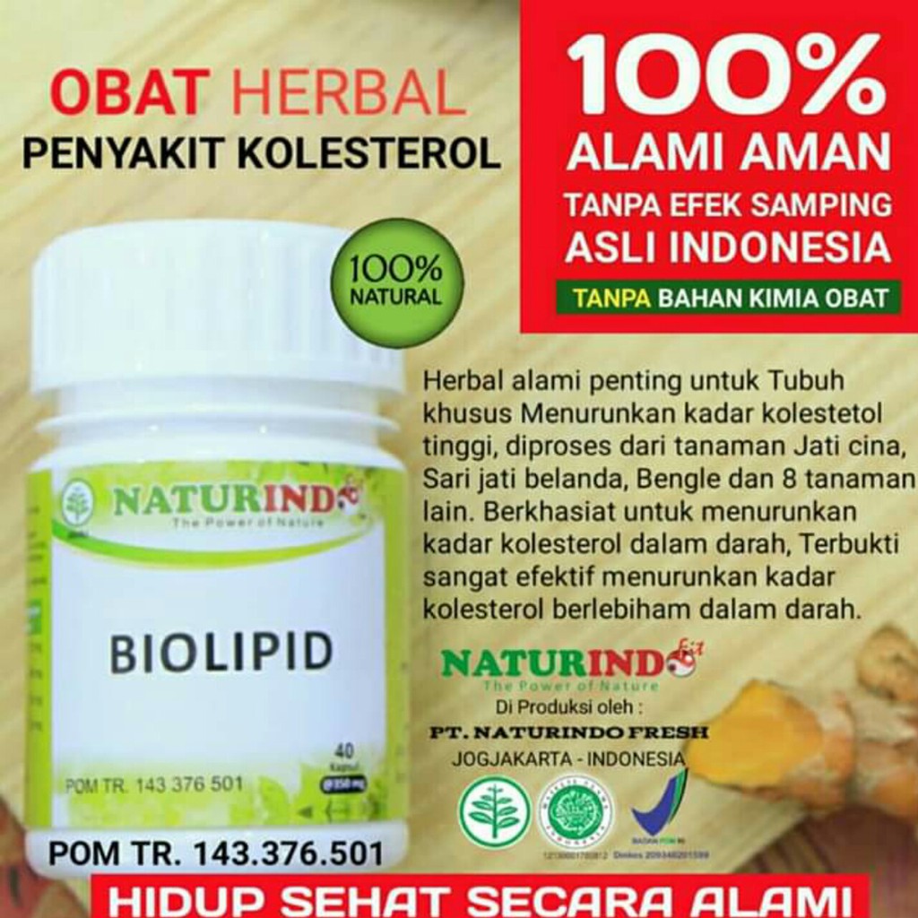 Obat Herbal Penurun Kolesterol Kolestrol Tinggi Trigliserida Leher Kaku isi 40 Kapsul Biolipid Herbal Ampuh-3