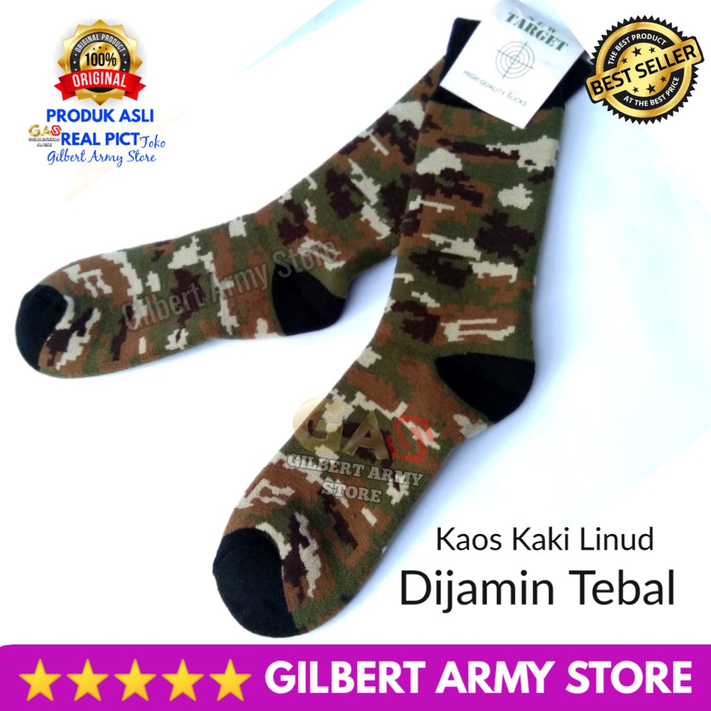 Grosir Kaos Kaki Loreng Nkri Murah Tebal Kaos Kaki Pdl Tni GILBERT ARMY STORE -Kaos Kaki Loreng Tni